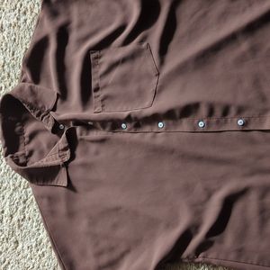 Women's Sheer Button Down Top